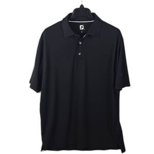 Foot Joy Men's Black Embroidered Polo Short Sleeve Golf Performance Shirt Sz L,